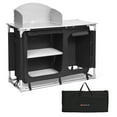 thumbnail image 1 of Goplus Portable BBQ Camping Grill Table Kitchen Sink Station w/ Storage Organizer Basin, 1 of 12