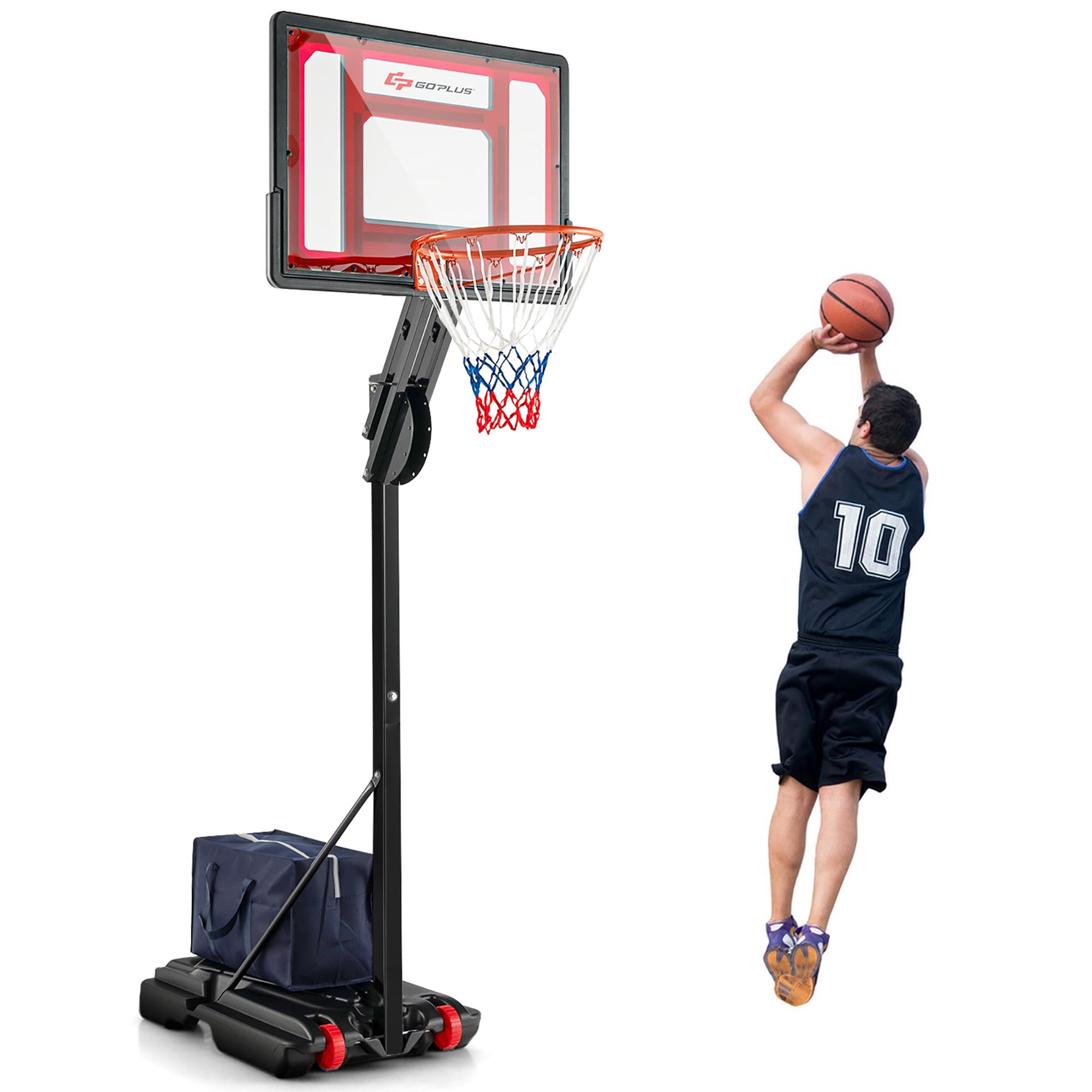 Goplus Portable Basketball Hoop System 510 FT Adjustable with Weight