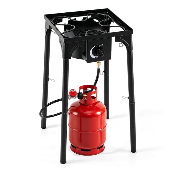 Goplus Portable Propane 80000 BTU Single Burner Outdoor Camp Stove w Adjustable Legs