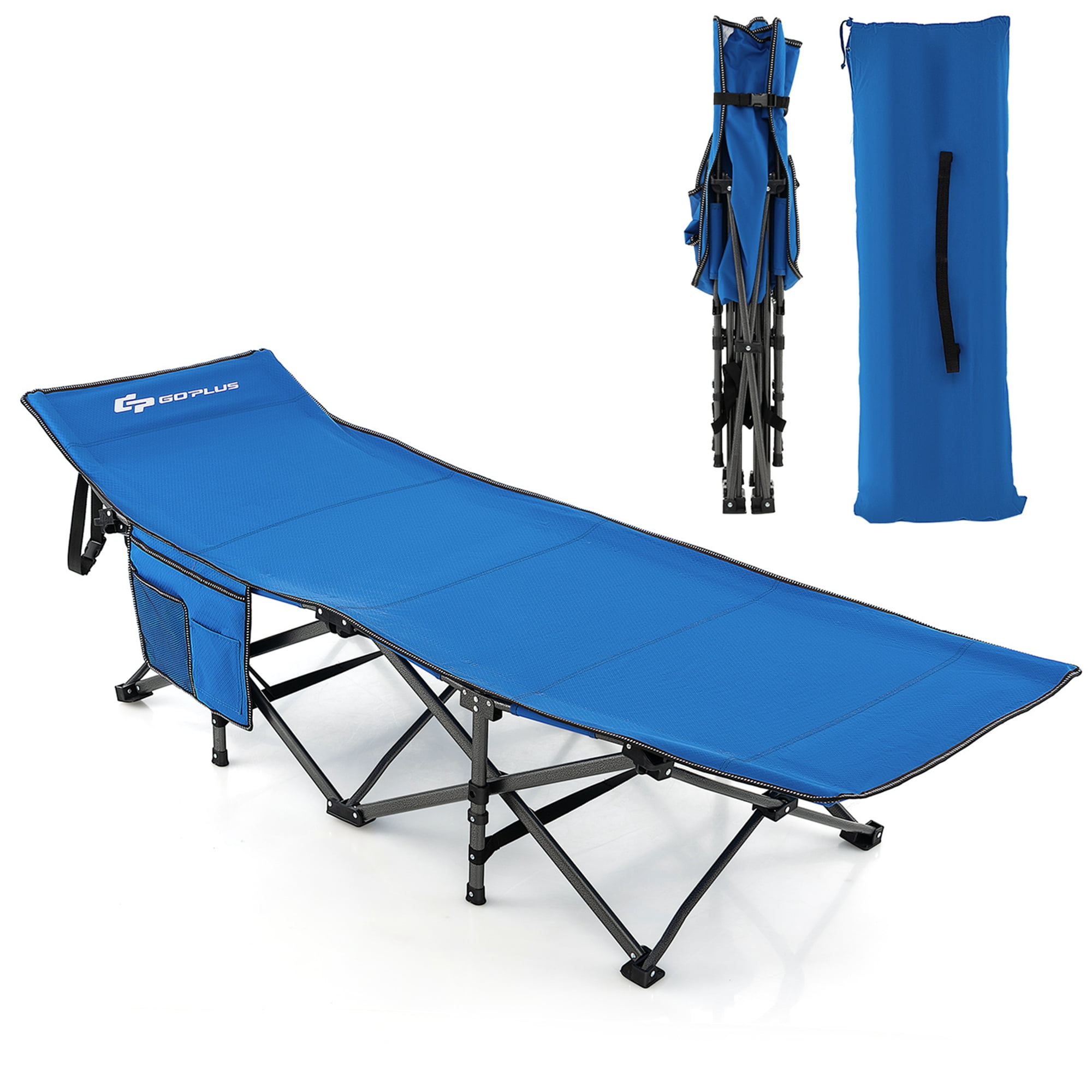 Goplus Wide Foldable Camping Cot HeavyDuty Steel Indoor & Outdoor