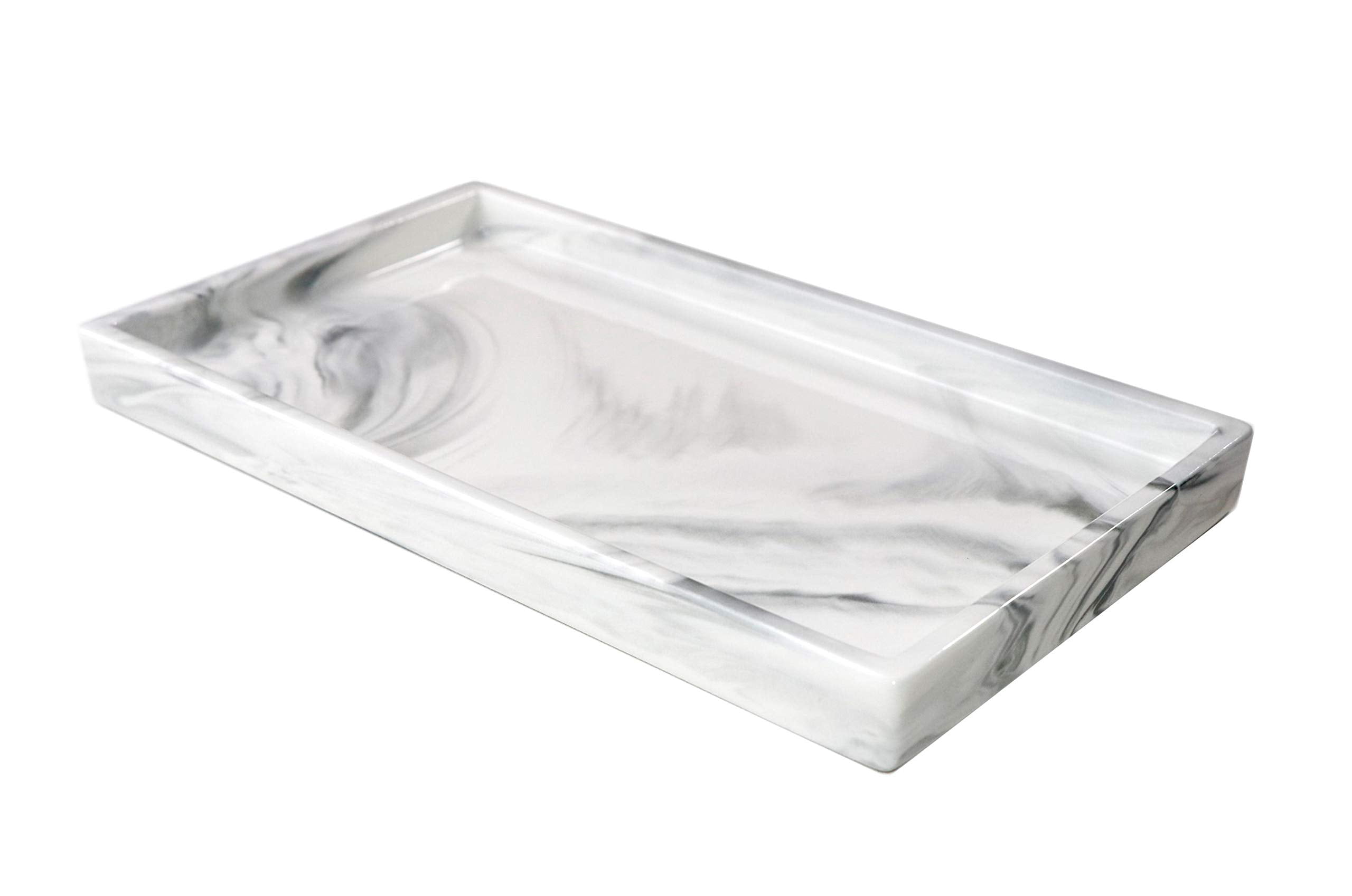 Goporcelain Marble Tray for Bathroom Counter Decor Ceramic Perfume ...