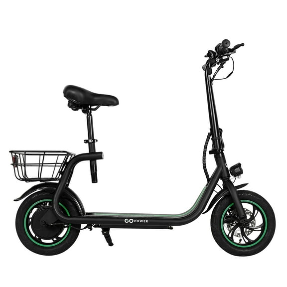 Gopowerbike Go Flow Electric Scooter with Seat | 350W 36V | Teens and Adult 14yo and up