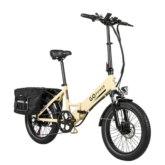Gopowerbike Go Plus Folding Electric Bike 500W Motor, 20mph Top Speed | 45+ Mile Range | For teens and adults