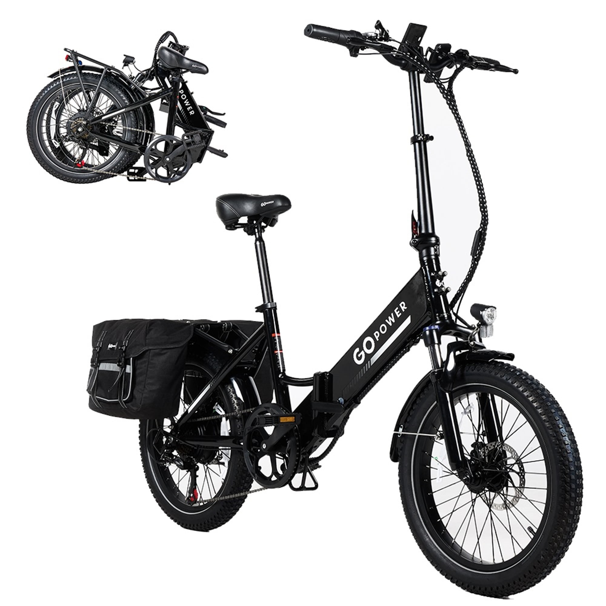 Gopowerbike Go Plus Folding Electric Bike 500W Motor, 20mph Top
