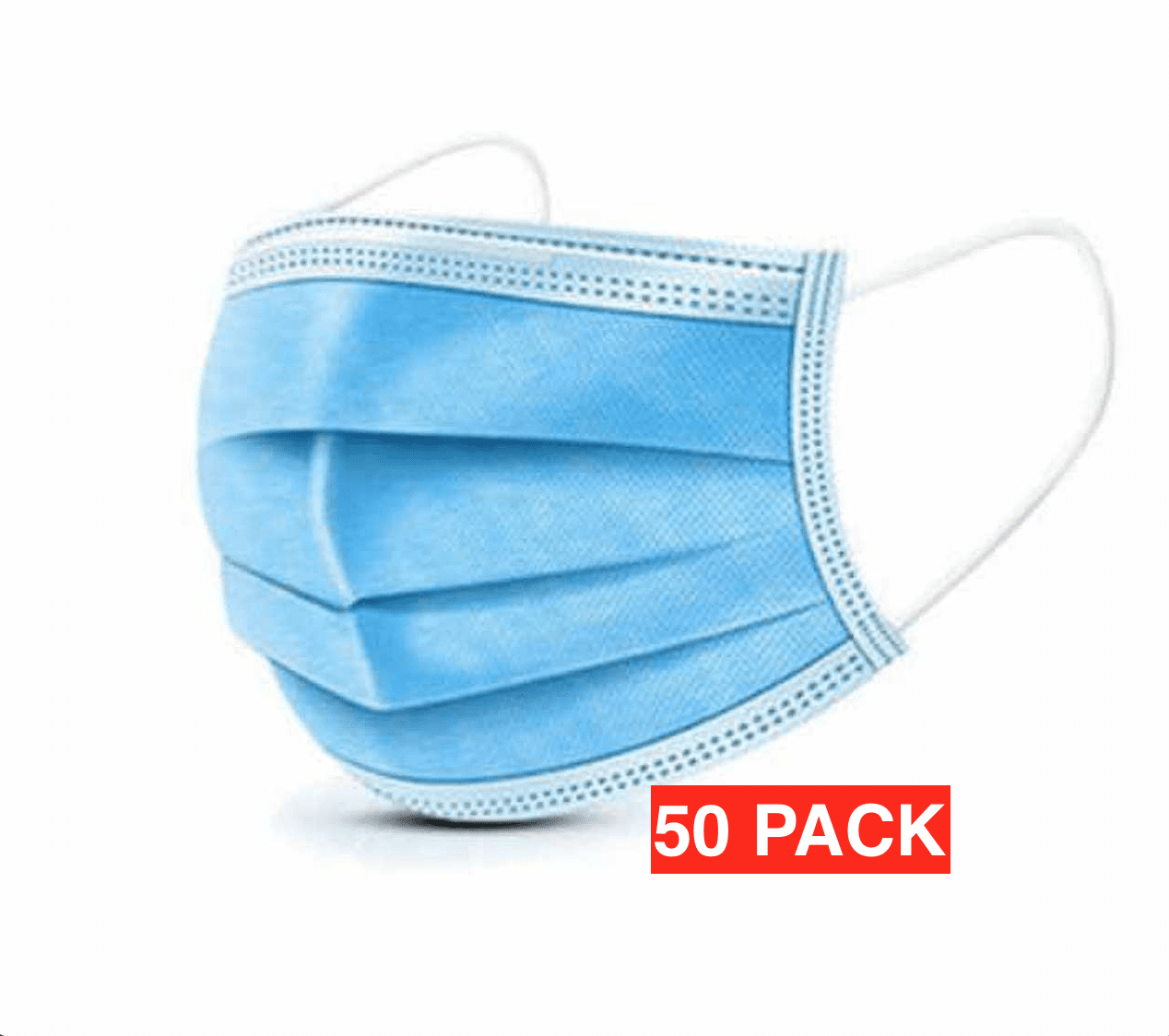 15 PCS Disposable Face Mask Industrial 3-Ply with Elastic Ear Loop
