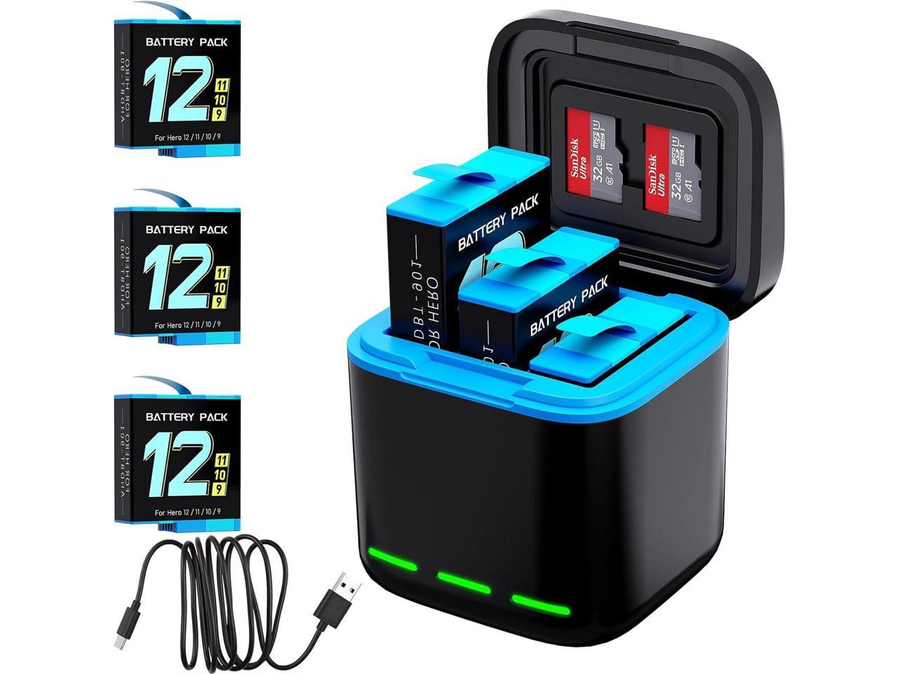 ゴープロ GoPro HERO12 充電器、バッテリー3個 GoPro HERO12