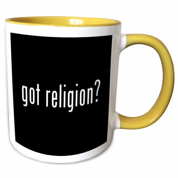 3drose, Gor Religion, 11oz Two-tone Yellow Mug