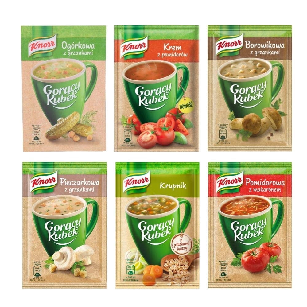 Goracy Kubek Instant Soup in Cup - Randomly Selected (Bundle of 6 ...