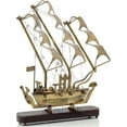 thumbnail image 1 of Gorch Fock Sea Ship Old Model Solid Brass Handcrafted Replica | Detailed Authentic Design With Antique Brass Finish | Sailing Boat Decorative Display Showpiece | Pirate's Nautical Home Décor (Large), 1 of 3