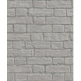 thumbnail image 1 of Gordan Grey Painted Metallic Brick Wallpaper, 20.5-in by 33-ft, 56.4 sq. ft, 1 of 2
