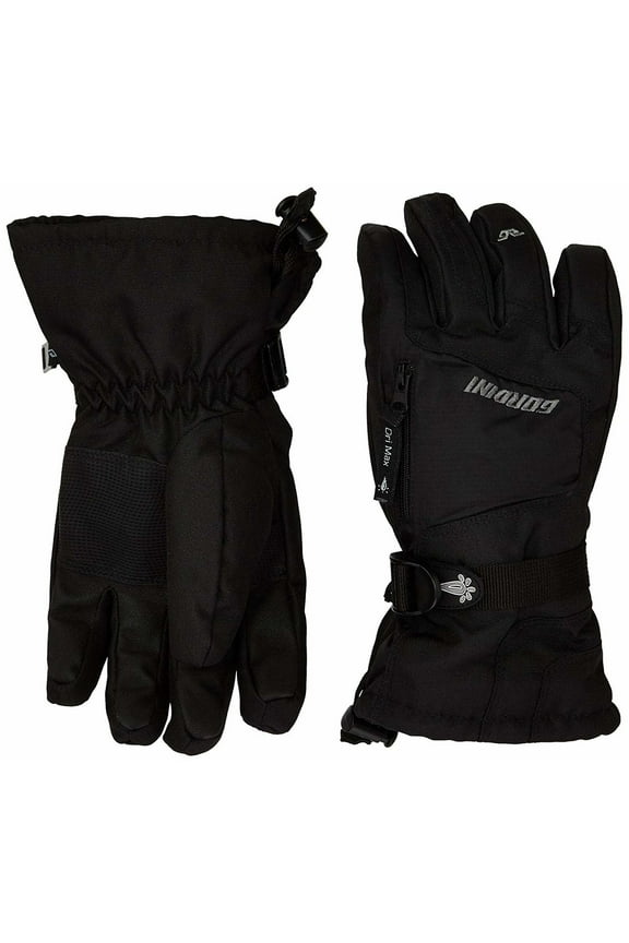 Junior KIDS Waterproof Ultra Dri-Max Gauntlet Ski / Winter Gloves, Black