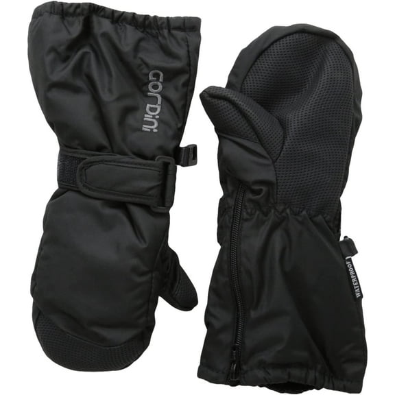 Gordini Kids & Baby Children's Easy On Waterproof Insulated Mittens, Black, Medium