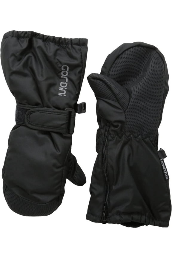Kids & Baby Children's Easy On Waterproof Insulated Mittens, Black, Medium