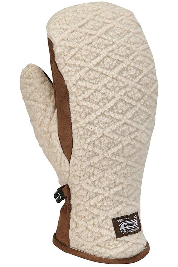 Womens Argyle Mitt Oatmeal Large