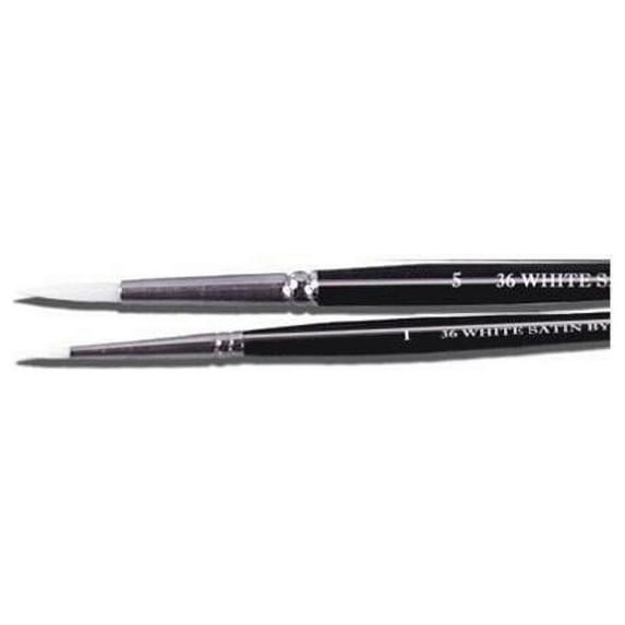 Gordon Brush 0036-00300 White Taklon Round 3-0, Case Of 48