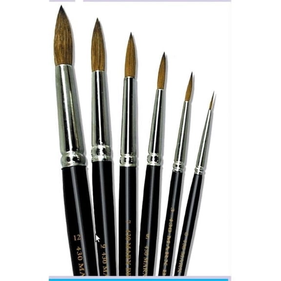 Gordon Brush 0430-11000 Pure Red Sable Pointer-11, Case Of 3