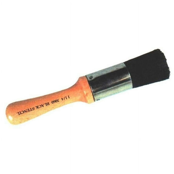 Gordon Brush 3060-01025 Large Black Stencil Brush 1.25- Case Of 12