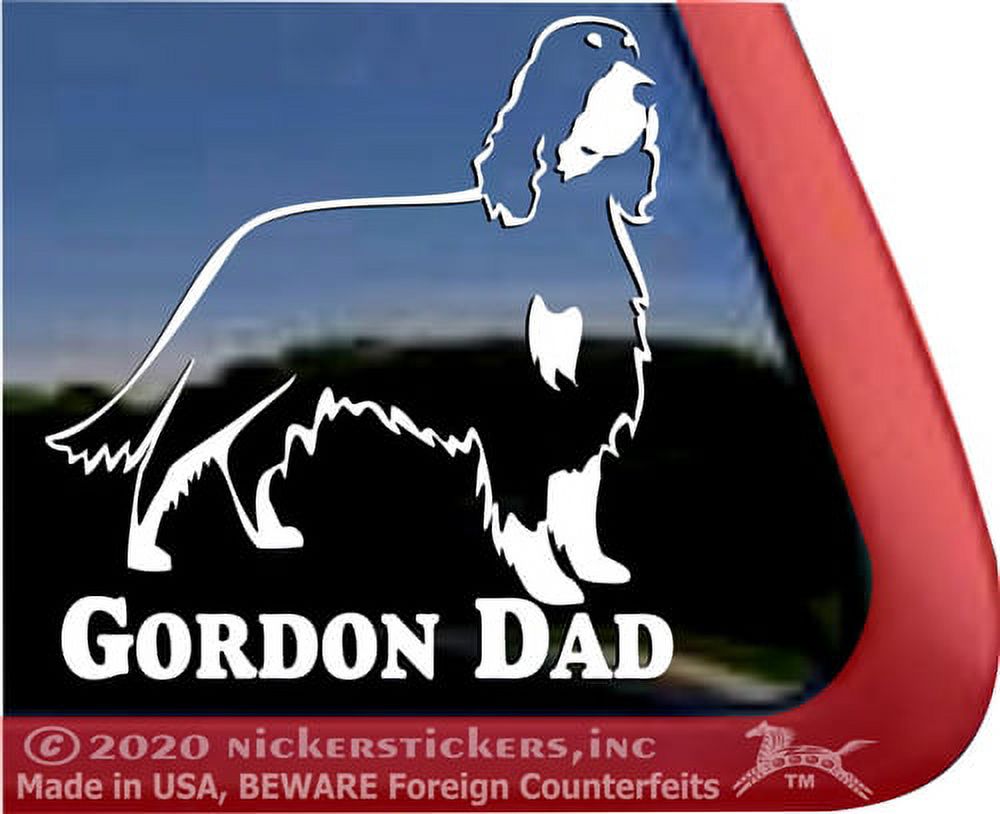 Gordon Dad High Quality Vinyl Gordon Setter Dog Window Decal