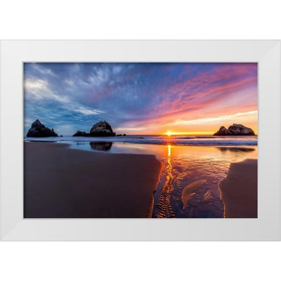 Gordon, Dave 24x17 White Modern Wood Framed Museum Art Print Titled - River of Gold