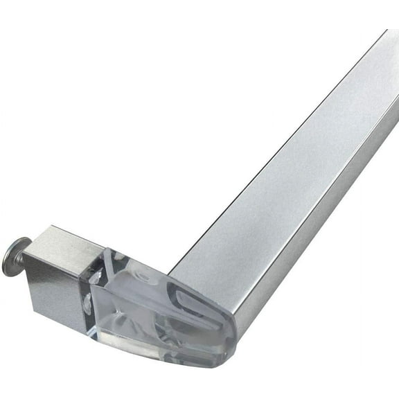 Gordon Glass 25" Long Brushed Nickel Framed Sliding Shower Door Towel Bar with Clear Acrylic Brackets