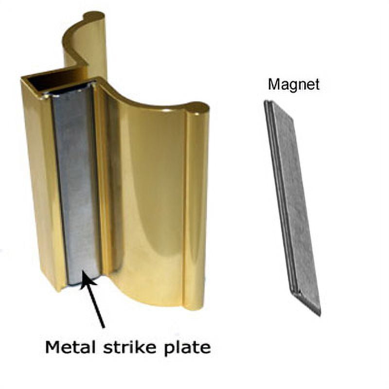 Gordon Glass® 3" Bright Gold Frameless Shower Door Handle with Metal