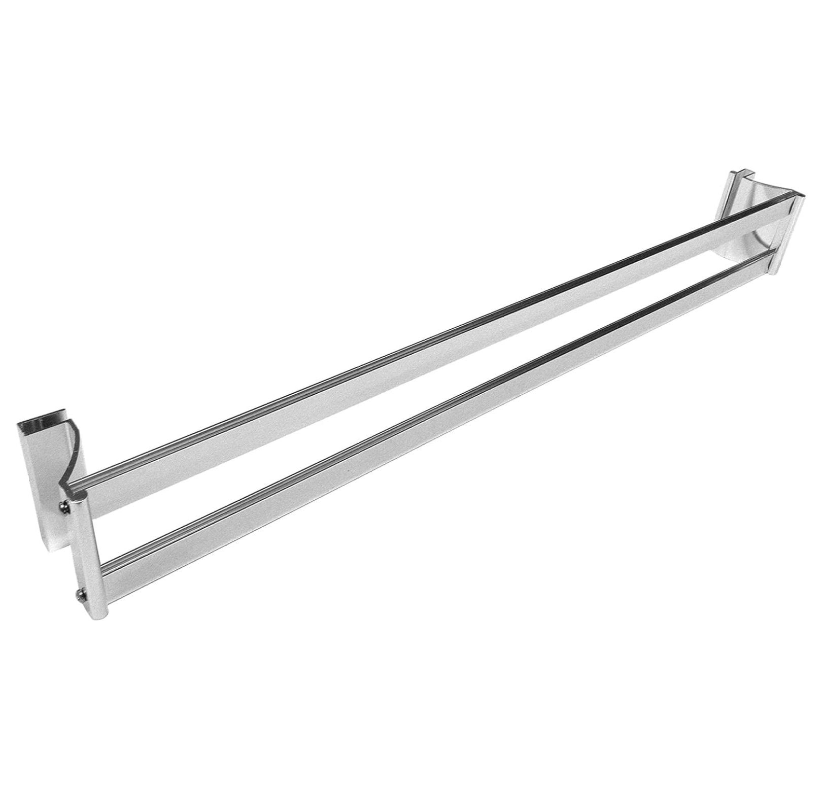 Gordon Glass Brushed Sliding Frameless Shower Door Double Towel Bar Kit