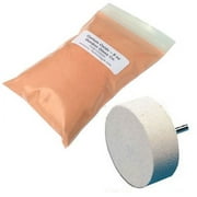 Gordon Glass® Cerium Oxide High Grade Polishing Powder - 8 Oz and 4" Felt Polishing Wheel Kit