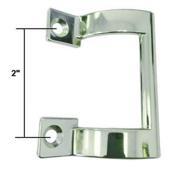 Gordon Glass Chrome Shower Door Inside Handle Pull Only, 2" Screw Holes