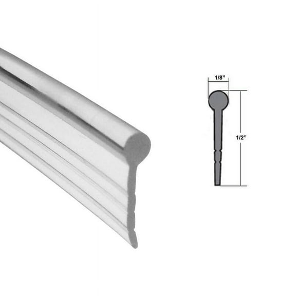 framed shower door clear round top drip rail sweep and seal - 36 in long