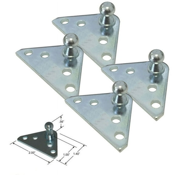 Gordon Glass GPB19 - 10MM Ball Stud Bracket for Gas Prop/Strut - Pack of 4