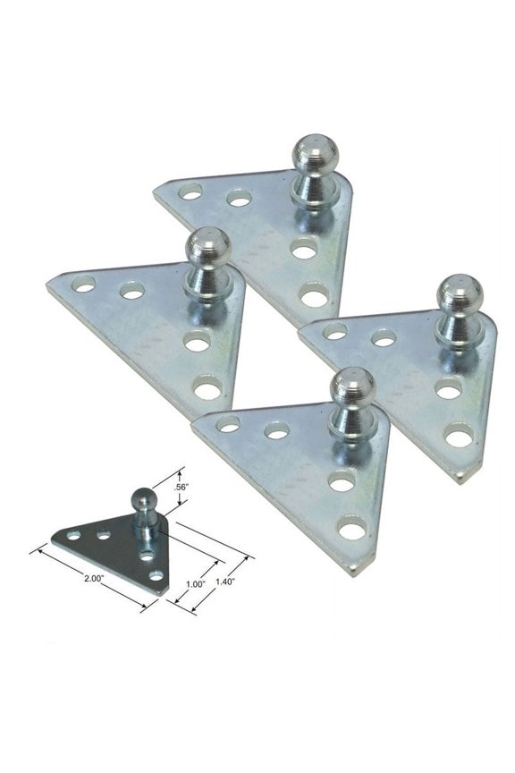 Gordon Glass GPB19 - 10MM Ball Stud Bracket for Gas Prop/Strut - Pack of 4