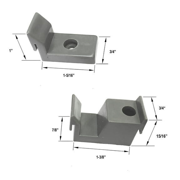 Gordon Glass Gray Jamb Guide and Bumpers for Sliding Shower Doors - Kit