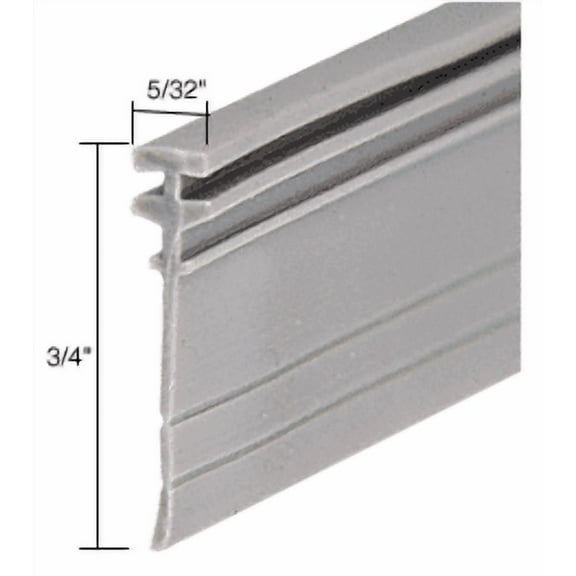 Gordon Glass Gray Shower Door Vinyl "T" Sweep and Seal - 7 ft long