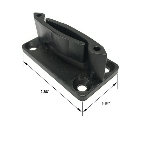 Gordon Glass Molded Floor Guide for By-Pass Sliding Closet, Wardrobe Doors, and Room Partitions