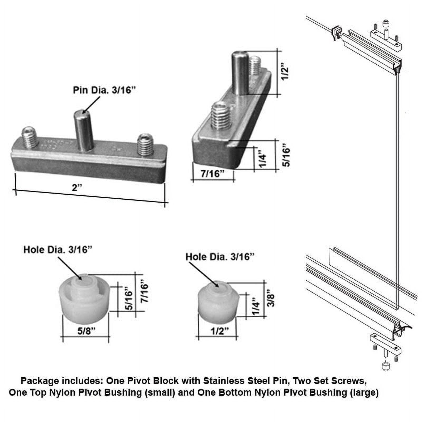 Gordon Glass Replacement Pivot Assembly Kit for Swing Shower Doors