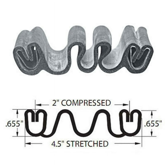 Gordon Glass Slider to Slider Accordion Boot Seal - 20 ft | Spring clips are facing the same direction