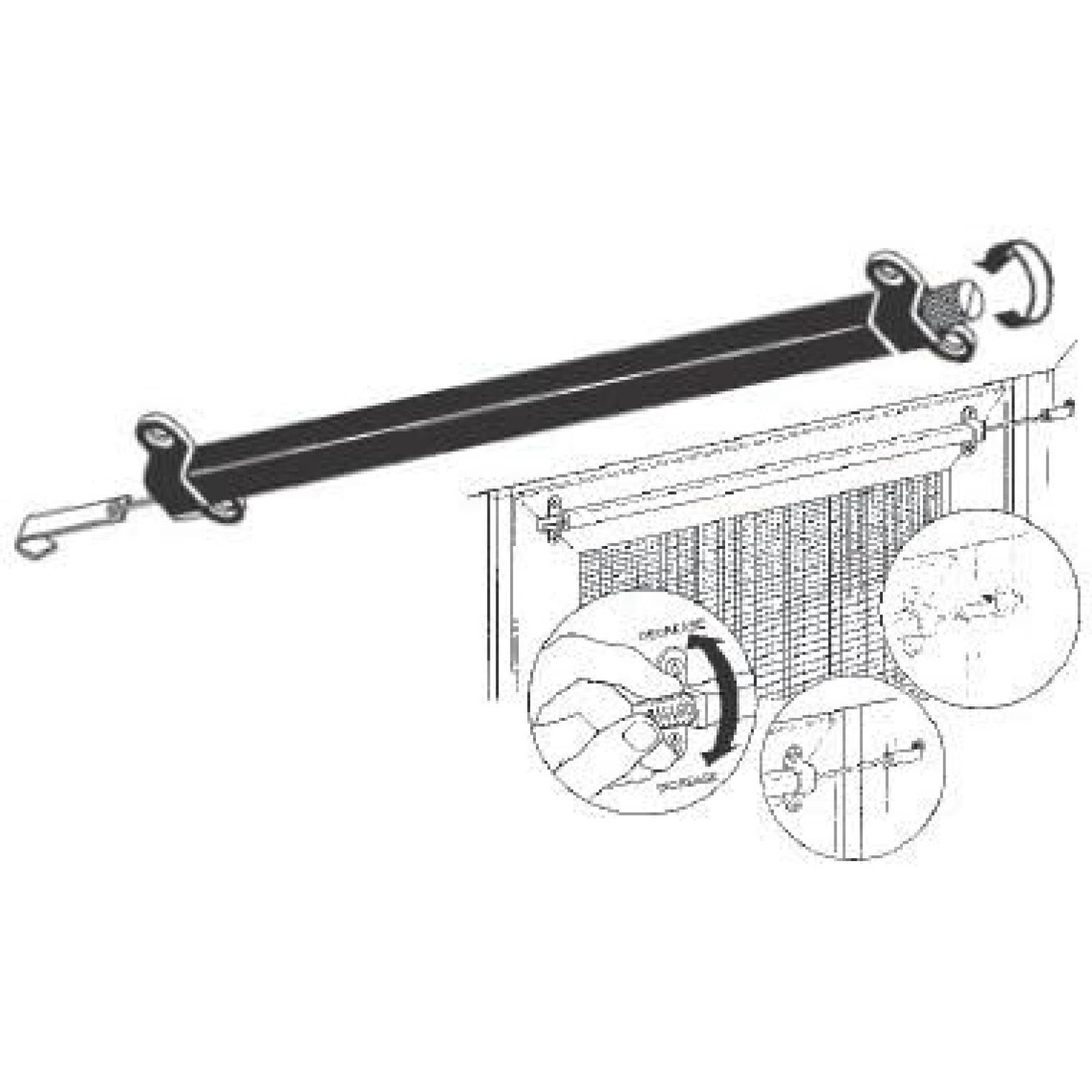 Gordon Glass . Sliding Screen Door Closer, Automatic, Black Automatic