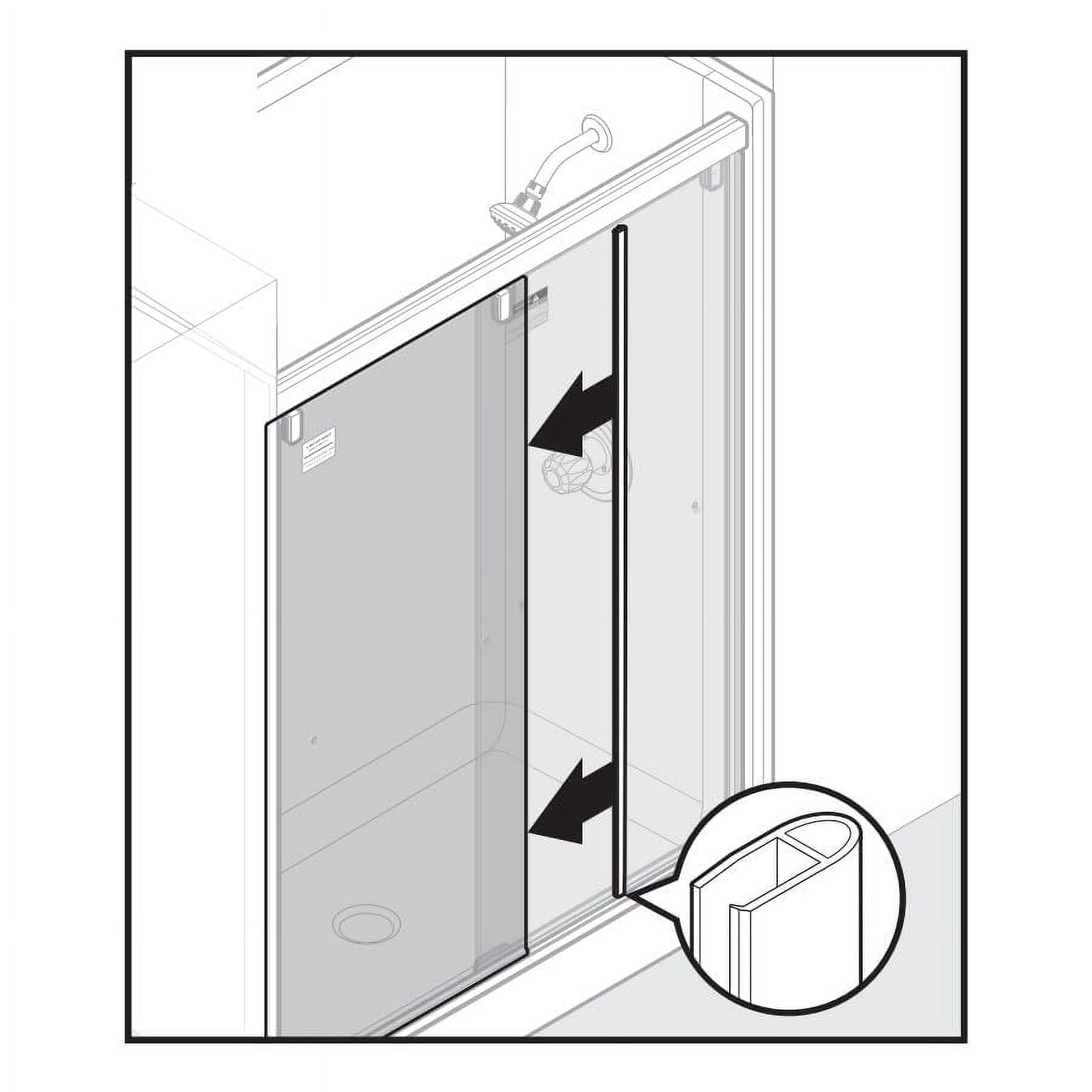 Gordon Glass Universal Clear Polycarbonate U-Channel With Soft Vinyl Bulb Seal – Fits 1/4" & 5/16" Glass, 84" Long