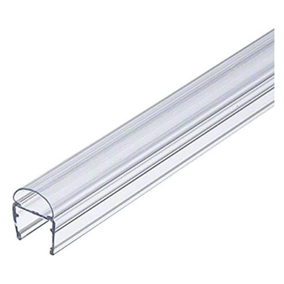 Gordon Glass Universal Clear Polycarbonate U-Channel with Soft Vinyl Bulb Seal for 3/16", 1/4" and 5/16" Glass - 73" Long