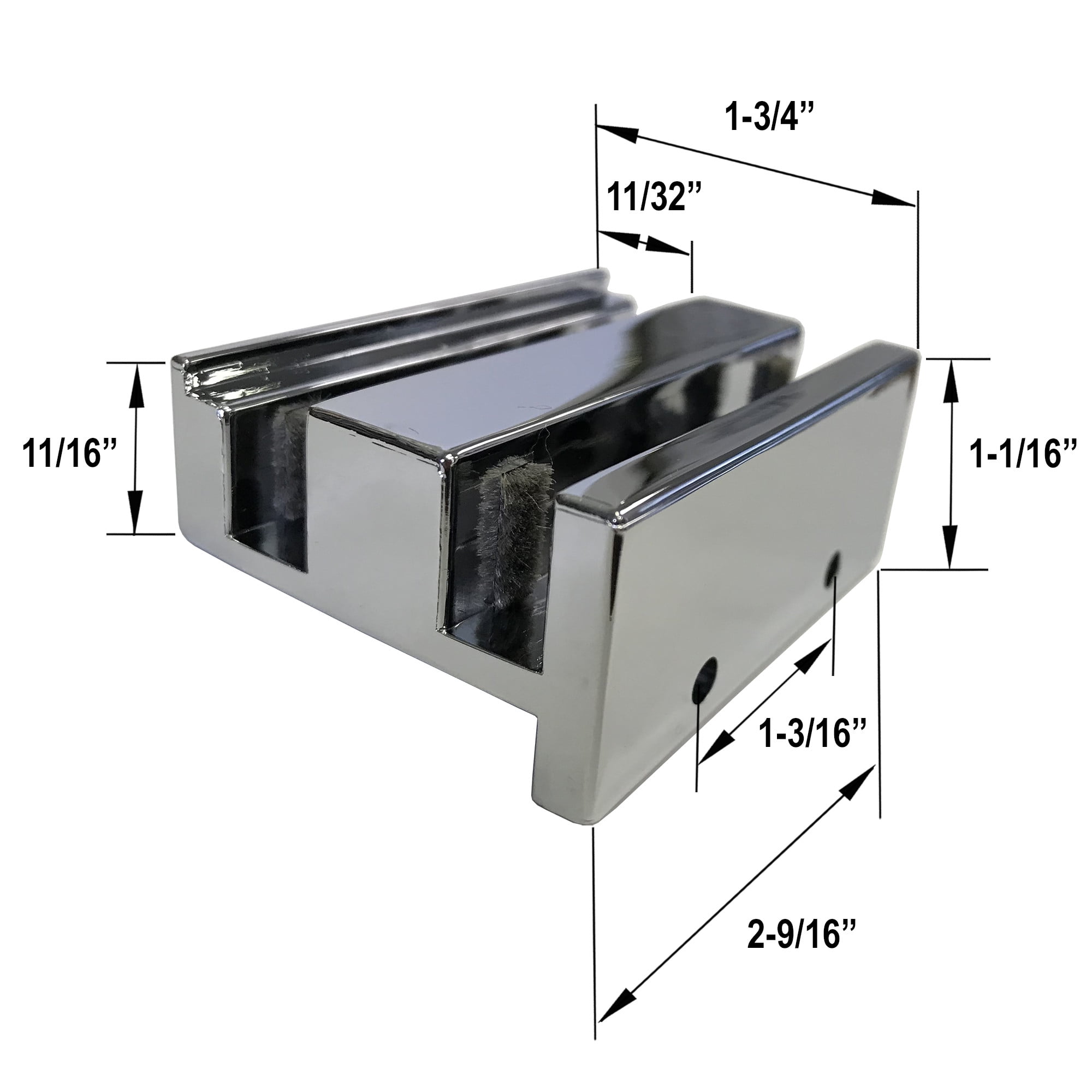 Gordon Glass Universal Frameless Shower Door Guide for 3/16", 1/4" and