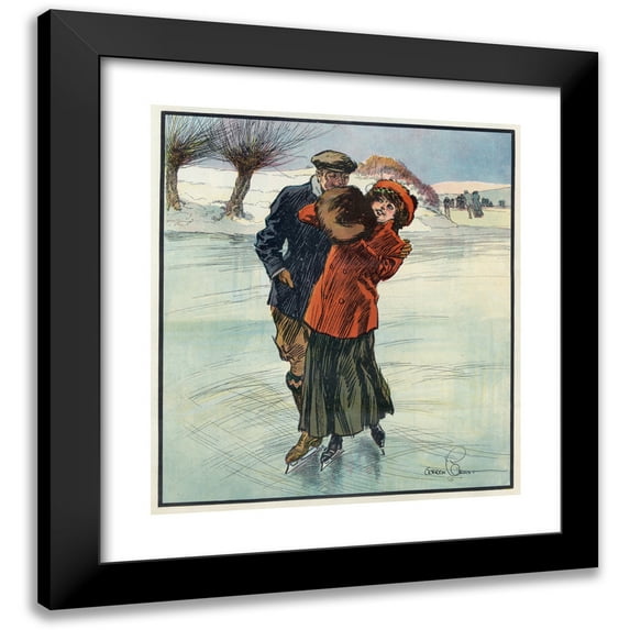 Gordon Grant 12x13 Black Modern Framed Museum Art Print Titled - Conserving Her Natural Resources (1910)