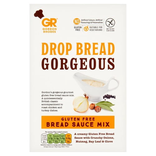 Gordon Rhodes Drop Bread Gorgeous Gluten Free Bread Sauce 125g, British Import (Pack of 2)