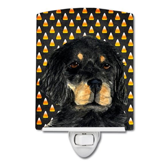 Gordon Setter Candy Corn Halloween Portrait Ceramic Night Light