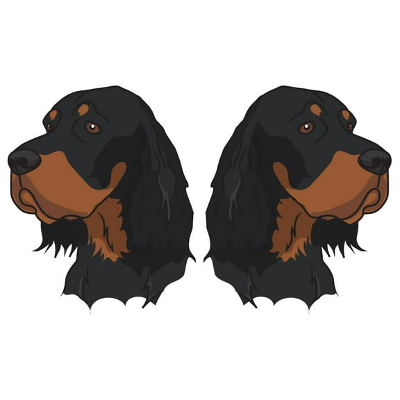 Gordon Setter Decal | Indoor/Outdoor | Dog Lover Super Cute Sticker for SUV Windows, Dorm Rooms, Bedroom, Offices | SignMission personalized gift | 2 Pack of 6"