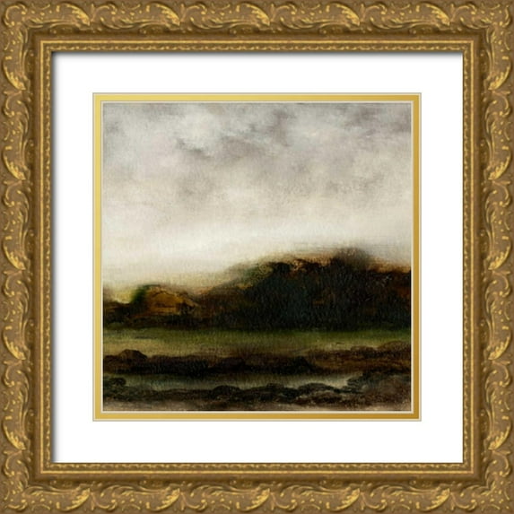Gordon, Sharon 12x12 Gold Ornate Wood Framed with Double Matting Museum Art Print Titled - Fall Horizon IV