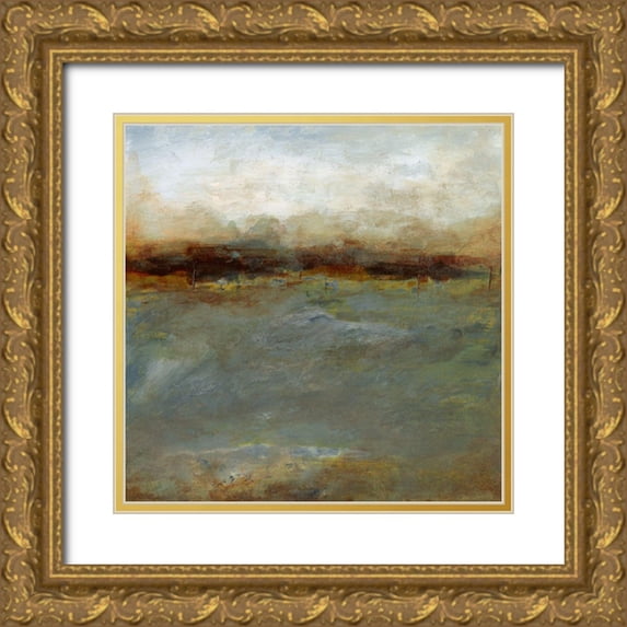 Gordon, Sharon 20x20 Gold Ornate Wood Framed with Double Matting Museum Art Print Titled - Calm Shore Line