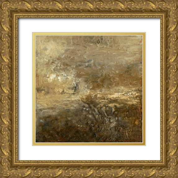 Gordon, Sharon 20x20 Gold Ornate Wood Framed with Double Matting Museum Art Print Titled - Quiet Marsh II
