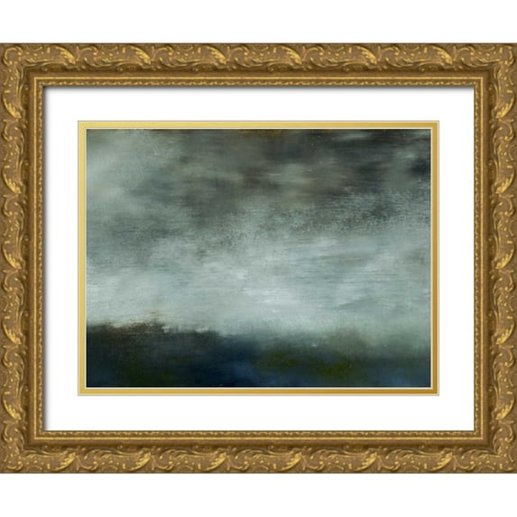 Gordon, Sharon 32x25 Gold Ornate Wood Framed with Double Matting Museum Art Print Titled - Water III