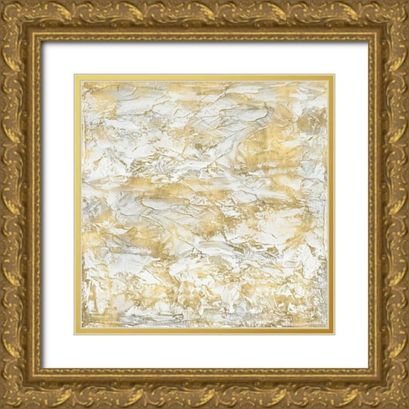 Gordon, Sofia 20x20 Gold Ornate Wood Framed with Double Matting Museum Art Print Titled - Textural with Gold III