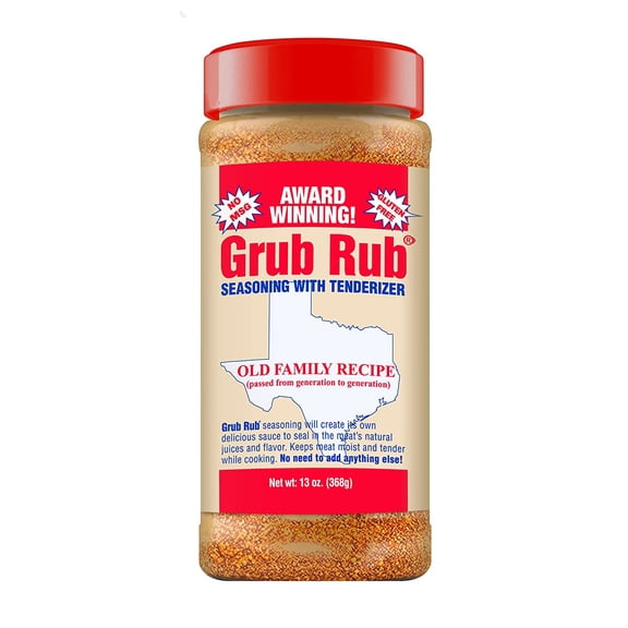 Gordon Specialty Foods Grub Rub Meat Tenderizer Seasoning, Gluten-Free Dry Rub, 1 Count, 13 oz